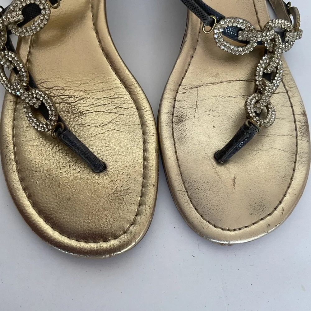 Lilly Pulitzer Jeweled Wedge Sandal Size 8 - Picture 10 of 16